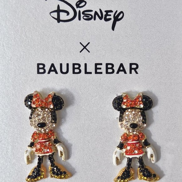 Brand New Disney x Baublebar Minnie Mouse Earrings - Picture 2 of 4